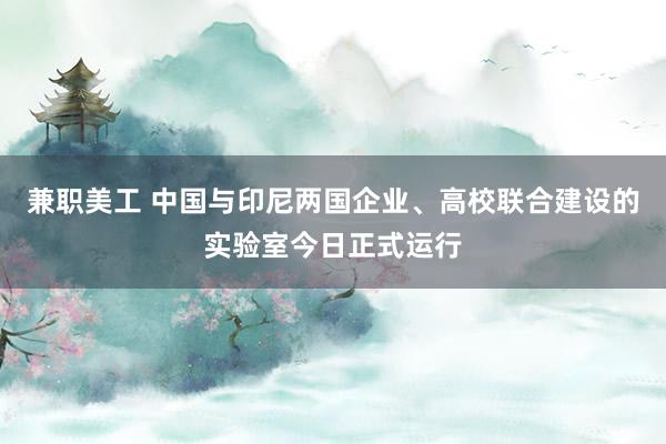 兼职美工 中国与印尼两国企业、高校联合建设的实验室今日正式运行